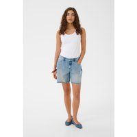 Straight-Cut Denim-Shorts mit Rissen