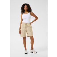 Gestreifte Bermuda-Shorts mit Kordelzug