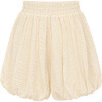 Strukturierte High-Waist Ballon-Shorts