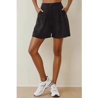 Hochtaillierte Falten-Shorts mit weichem Griff