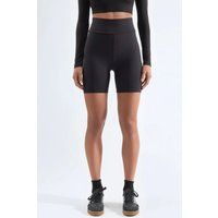 Hochtaillierte strukturierte Strick-Radlershorts