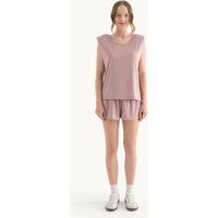 Weiche Mid-Rise-Shorts mit Kordelzug