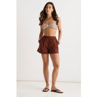 Leinenmix-Shorts mit elastischem Bund