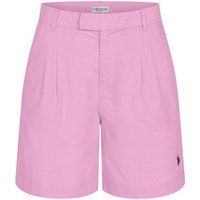 Bundfalten-Shorts aus Leinen-Baumwollmix