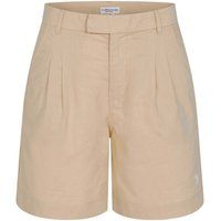 Bundfalten-Shorts aus Leinen-Baumwoll-Mix