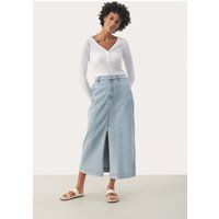 High-Waist Denim-Maxirock