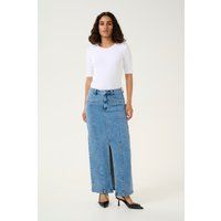 Maxi-Jeansrock mit Frontschlitz