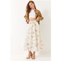 Fließender Maxi-Rock mit Blumenmuster