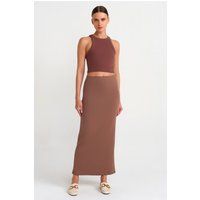 Eleganter hochtaillierter Maxi-Bleistiftrock