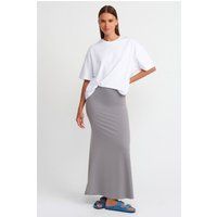 Eleganter Jersey-Maxirock mit hoher Taille
