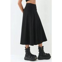 Eleganter hochtaillierter A-Linien-Midirock
