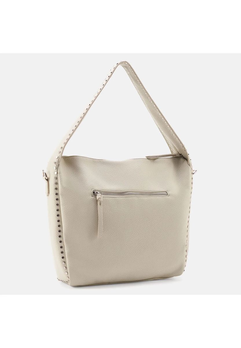 Schultertasche aus Leder mit Nieten