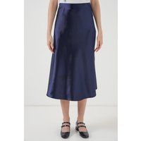 Eleganter Satin-Midirock in A-Linie