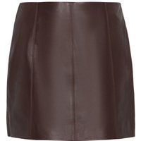 Minimalistischer Leder-Minirock