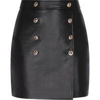 Taillenhoher Leder-Minirock