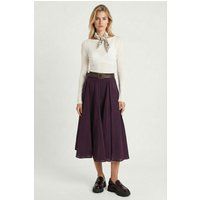 Fließender High-Waist A-Linien-Midi