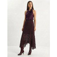 Eleganter Midirock aus floraler Spitze