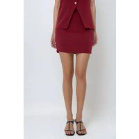 Hochtaillierter Slim-Fit Minirock