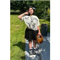 Gestufter High-Waist Minirock