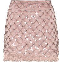 Bestickter Minirock mit Strass und Pailletten