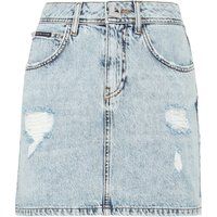 Denim-Minirock mit Destroyed-Details