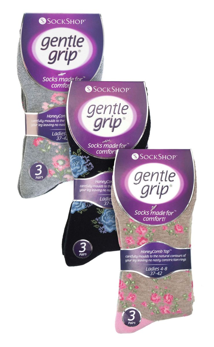 Blumig gemusterte Socken mit Softbund