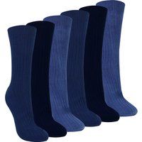 Packung Gerippter Baumwoll-Crew-Socken