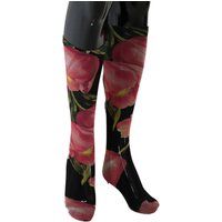 Wadenhohe Socken mit Tulpenmuster