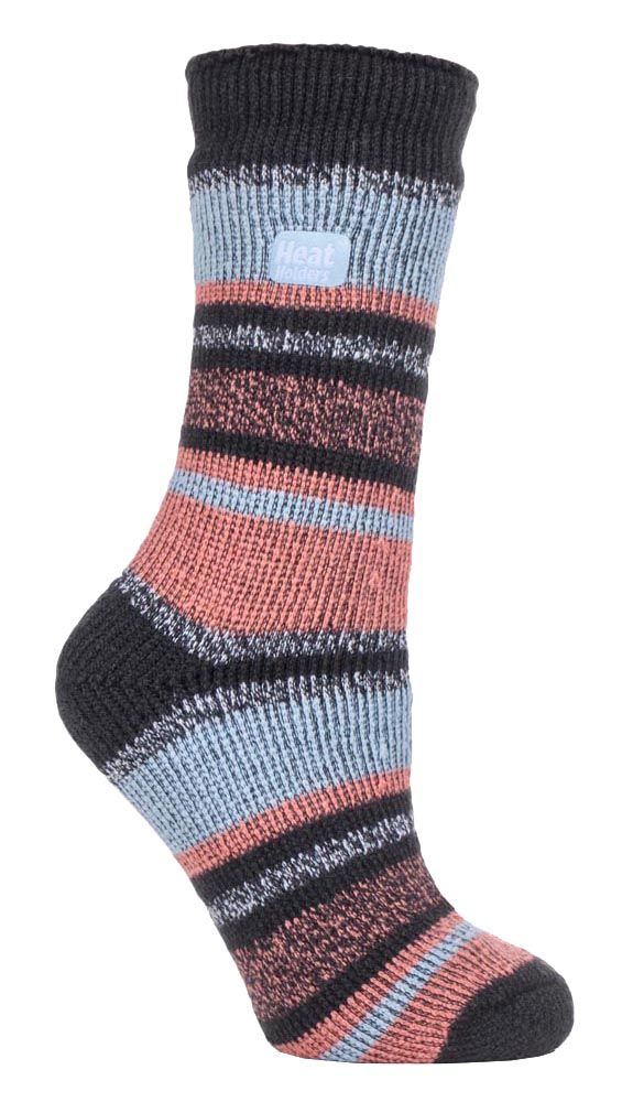 Dicke gestreifte Thermo-Wintersocken