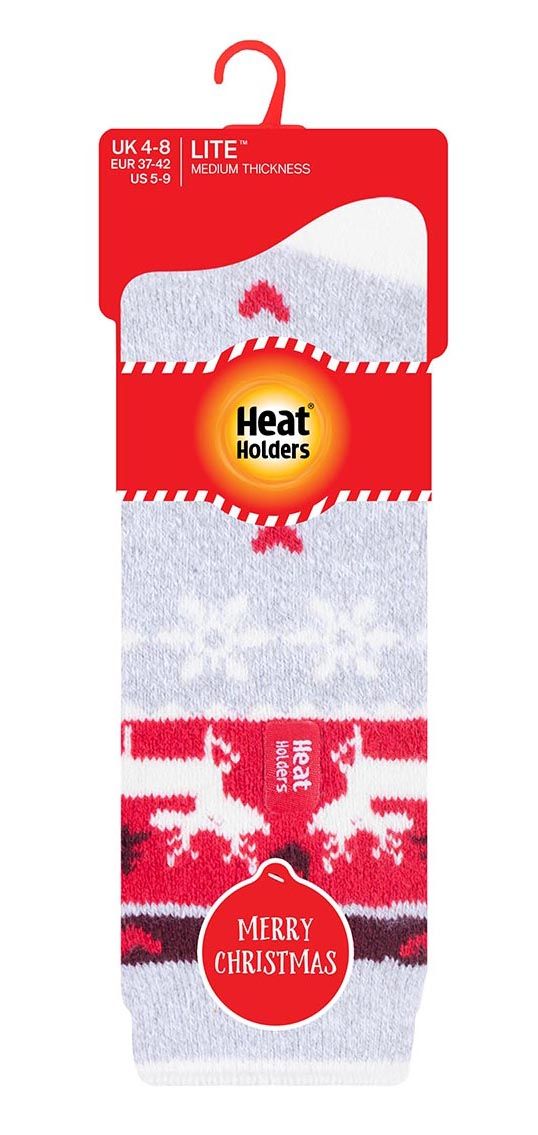 Thermosocken mit festlichem Rentiermuster