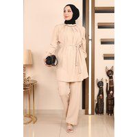 Set aus Tunika und Hose mit Kettendetail
