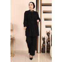 Elegantes Plissee-Modest-Kombi-Set