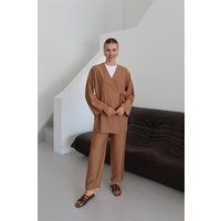 Lässiges strukturiertes Kimono-Set
