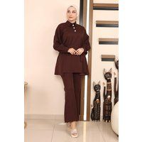 Elegantes Tunika-Set mit Hosenschlitzen