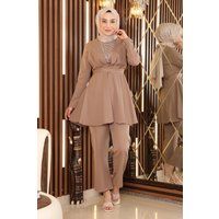 Verzierte Schößchen-Tunika und Hose Set