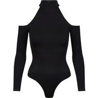 Moderner Cold-Shoulder Stehkragen Body