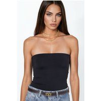 Elegantes Eng Anliegendes Bandeau-Crop-Top