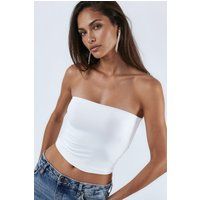 Eng anliegendes Bandeau-Crop-Top