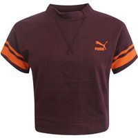 Kurzgeschnittenes Mock-Neck-Shirt mit Streifen