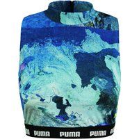 High-Neck Crop-Top mit abstraktem Print