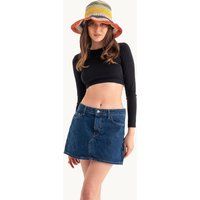 Minimalistisches Langarm Crop Top