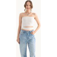 Trägerloses Bandeau-Top mit Cut-Out