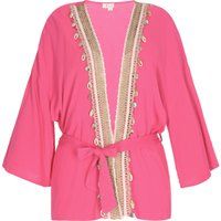 Leichter Kimono mit Muschelbesatz