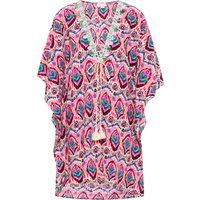 Verzierter Kaftan mit Ikat-Muster und Quasten