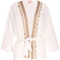 Verzierter Boho-Wickelkimono