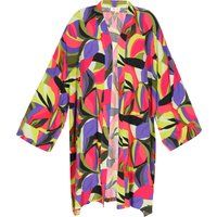 Farbenfroher Kimono mit geometrischem Print