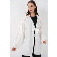 Strukturierter Strandkimono mit Bindeschleife