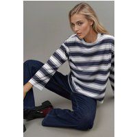 Gestreiftes Langarmshirt im Relaxed-Fit