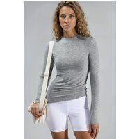 Slim-Fit-Langarmshirt mit U-Boot-Ausschnitt