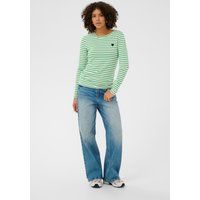 Gestreiftes Langarmshirt mit Rundhalsausschnitt